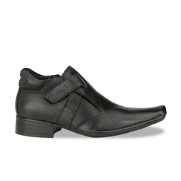 Hitz Men Black Solid Leather Formal Comfort-Fit Boots image 5