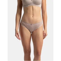 Jockey 1813 Women Medium Coverage Soft Touch Microfiber Elastane Bikini - Mocha-picture-13