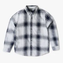 pepe jeans Boys Siro JR LS IP Checked Regular Fit Shirt image 1