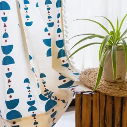 urban space Printed Door Curtains with Eyelet Header image 1