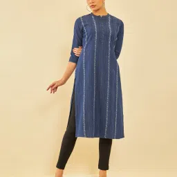 soch Women Embroidery Straight Kurta image 1