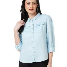 kraus Women Slim Fit Shirt with Flap Pockets image 1