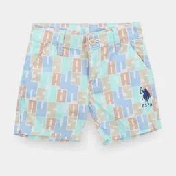 u.s. polo assn. Boys Brand Print Shorts with Insert Pockets image 1