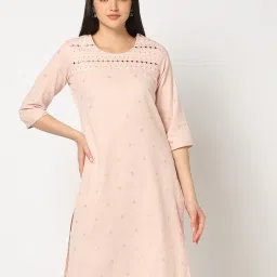 avaasa mix n' match Women Foil Print Straight Kurta image 1