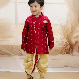 bow n bee Boys Mandarin-Collar Kurta & Dhoti Set image 1