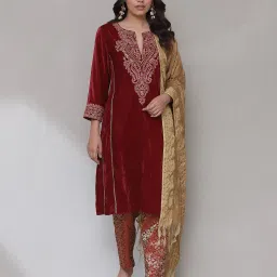 aarke ritu kumar Embroidered Straight Kurta Suit Set image 1