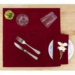 foveros Pack of 6 Cotton Dinner Table Napkins image 1