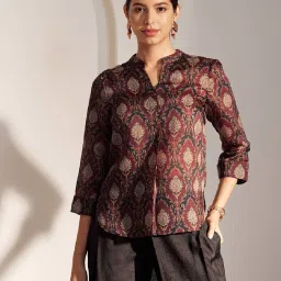 pink fort Women Printed Relaxed Fit Top image 1