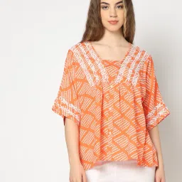 svrnaa by azorte Aunthentic Chikankari Embroidered A-line Tunic image 1