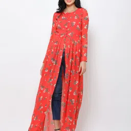 cation Floral Print Round-Neck Tunic image 1
