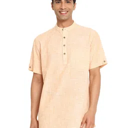 fabindia Short Kurta with Band Collar image 1