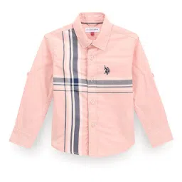 u.s. polo assn. Boys Striped Shirt with Spread Collar image 1
