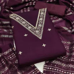 peachmode Women Embroidered Unstitched Dress Material image 1