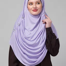 monati Women Embellished Pre-Stitched Hijab Scarf image 1
