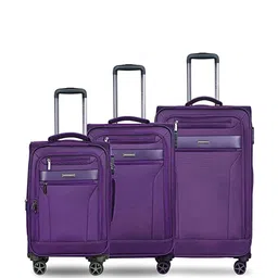 nasher miles Pack of 3 Striped Luggage Bags with Number Lock image 1