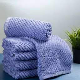 nautica Set of 6 Striped Cotton Hand Towels 24" x 16" image 1
