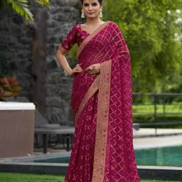 rekha maniyar Printed Saree with Contrast Border image 1