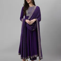 saabhi Bandhani Print Anarkali Kurta with Pants & Dupatta image 1