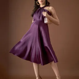 mabish by sonal jain Women Criss-Cross Neck Fit & Flare Dress image 1