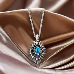 vien Oxidised Silver-Plated Locket with Chain image 1