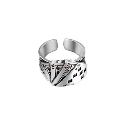 fabula RYJ38-Oxidized Silver Cocktail Ring image 1