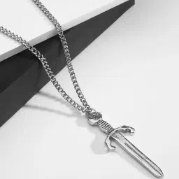 the bro code Chain with Sword Pendant image 1