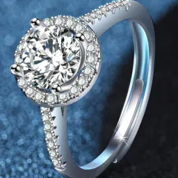 myki Silver-Plated American Diamond-Studded Ring image 1