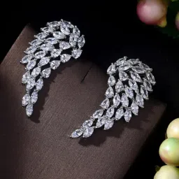 jewels galaxy Women Stone-Studded Drop Earrings image 1