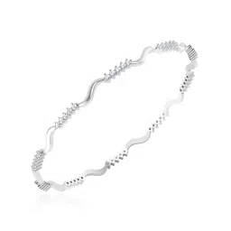 iski uski 925 Sterling Silver Stone-Studded Thin Bangle image 1