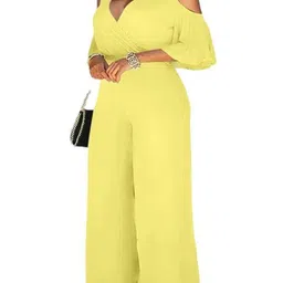 outzidr global Women Jumpsuit with Cold-Shoulder Sleeves image 1