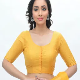 rene Front-Open Round-Neck Silk Blouse image 1