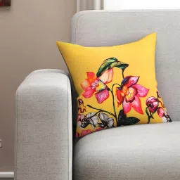 sej by nisha gupta Floral Print Cushion Cover 16" x 16" image 1