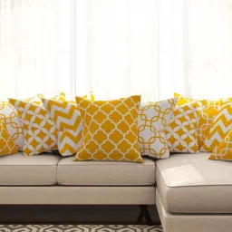 sej by nisha gupta Set of 10 Geometric Print Cushion Covers image 1