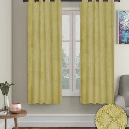 cortina eyelet curtain Set of 2 Ethnic Motif Printed Window Curtains image 1