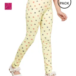 indiweaves Pack of 2 Floral Print Leggings with Elasticated Waistband image 1