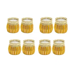 v fashion jewellery Set of 8 Embellished Candle Holders image 1