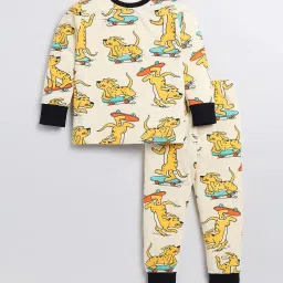 lazy shark Boy Graphic Print Pants & T-Shirt Set image 1