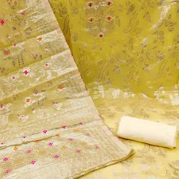 kimisha Women Banarasi Woven Unstitched 3-Piece Dress Material image 1
