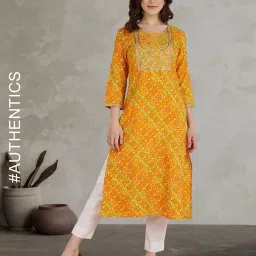indie picks Embellished Straight Kurta image 1