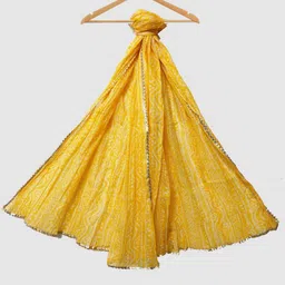 molcha by babita singh Women Printed Dupatta with Lace Border image 1