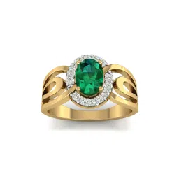 dishis Diamond Studded Yellow Gold Ring image 1