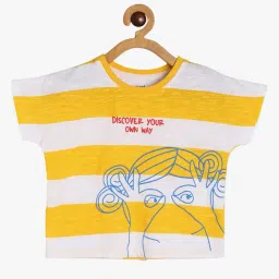 mini klub Girls Striped Round-Neck Top image 1
