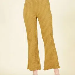 Shein Ankle Length High Rise Textured Straight Fit Pants-picture-10