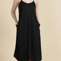Shein Spaghetti Strap A-line Dress With Pockets-image-6