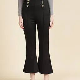 Shein Ankle Length Button Detail Pintuck Boot Fit Pant-picture-49
