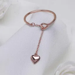 giva 925 Silver Rose Gold Chain Ring image 1