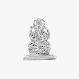 srijagdamba pearls dealer 800 Silver Ganesha Idol image 1