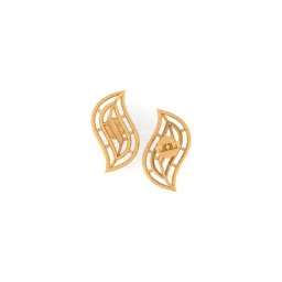 p.c. chandra jewellers Yellow Gold Stud Earrings image 1