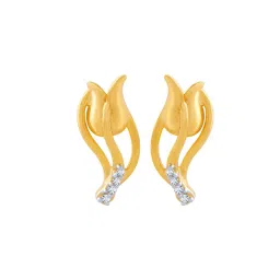 p.c. chandra jewellers Yellow Gold Studded Earrings image 1