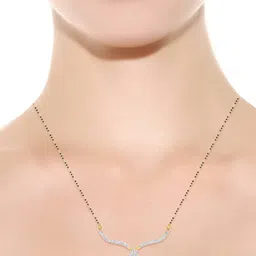 iski uski 925 Sterling Silver Nirjana Silver Mangalsutra with Chain image 1